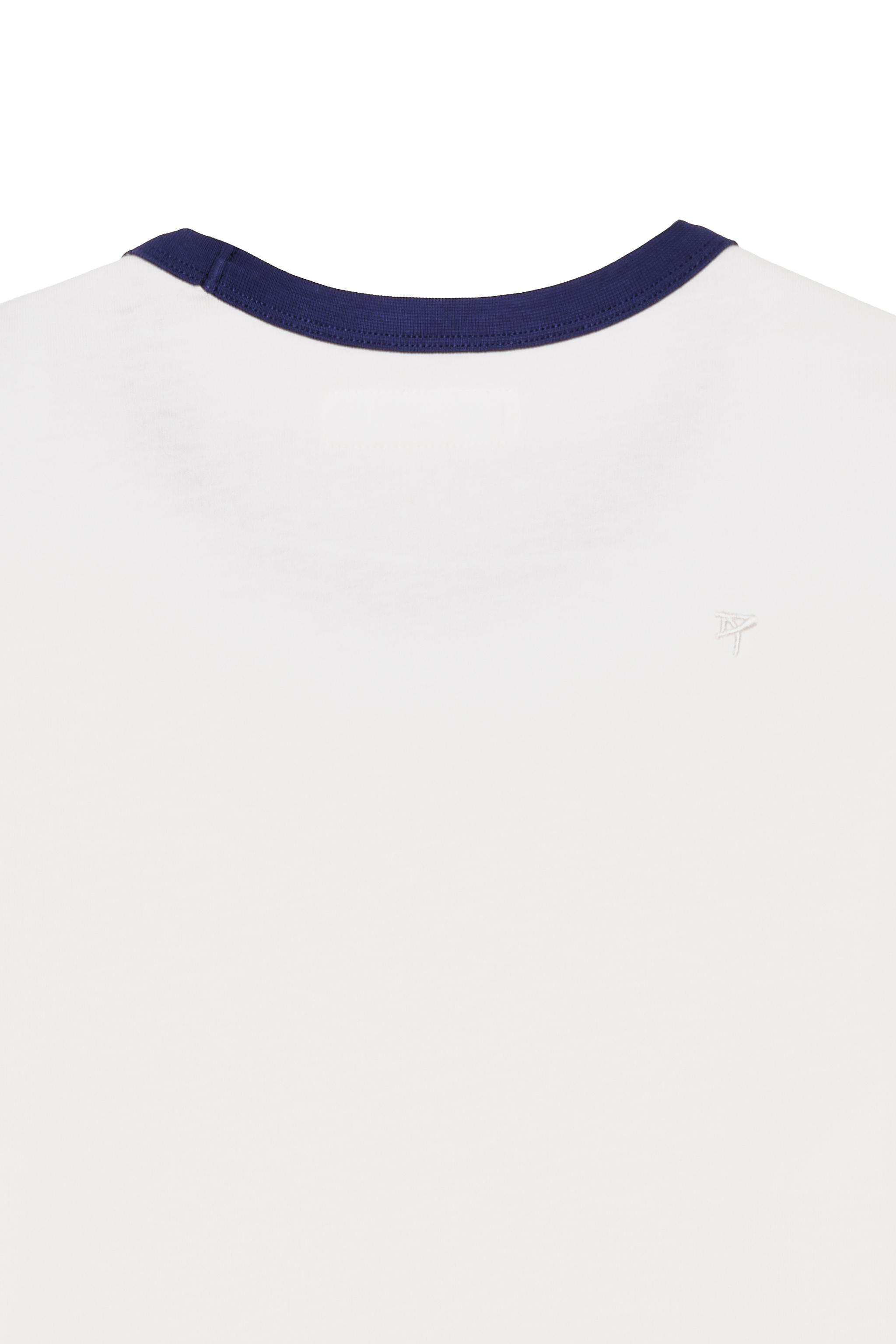 T-SHIRT SLIM FIT CÔTELÉ EN CONTRASTE
